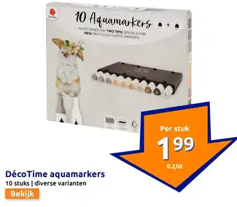 Action DécoTime aquamarkers aanbieding