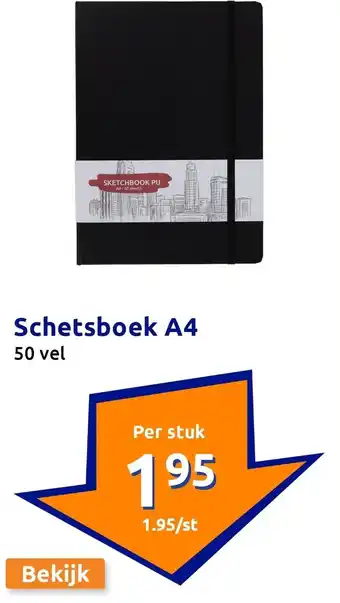 Action Schetsboek A4 aanbieding