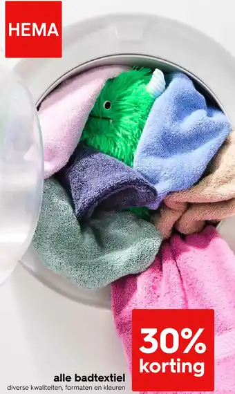 HEMA Alle badtextiel aanbieding