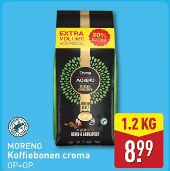 ALDI MORENO Koffiebonen crema aanbieding