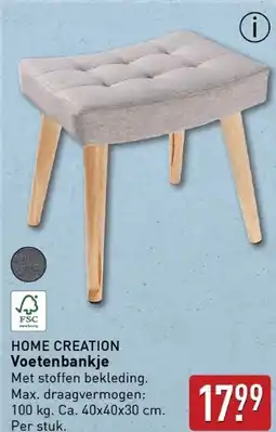 ALDI HOME CREATION Voetenbankje aanbieding