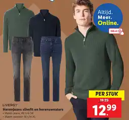 Lidl Herenjeans slimfit en herensweaters aanbieding