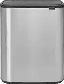 Amazon Brabantia Bo Touch Bin Prullenbak, Recycling, Matt Steel Fingerprint Proof, 1 binnenemmer (60L) aanbieding