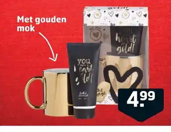 Trekpleister Met gouden mok aanbieding