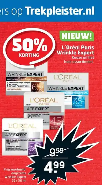 Trekpleister L'Oreal Paris Wrinkle Expert aanbieding