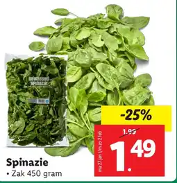 Lidl Spinazie aanbieding