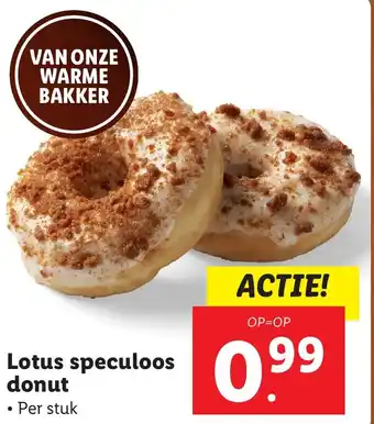 Lidl Lotus speculoos donut aanbieding