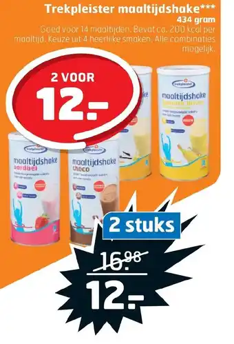 Trekpleister Maaltijdshake 434 gram aanbieding