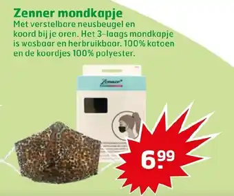 Trekpleister Zenner mondkapje aanbieding