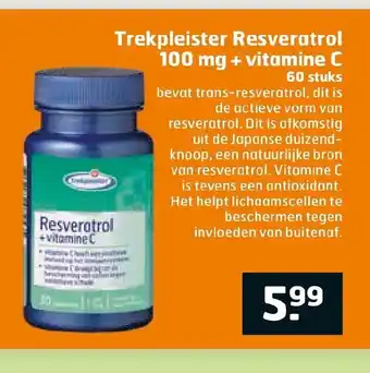 Trekpleister Resveratrol 100 mg + vitamine C aanbieding