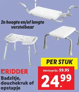 Lidl RIDDER Badzitje, douchekruk of opstapje aanbieding