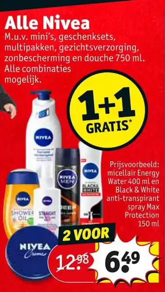 Kruidvat Alle Nivea 750ml aanbieding