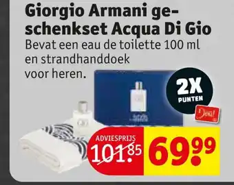 Kruidvat Giorgio Armani descgenkset Acqua Di Gio aanbieding