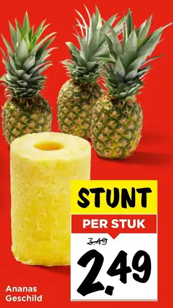 Vomar Voordeelmarkt Ananas Geschild aanbieding