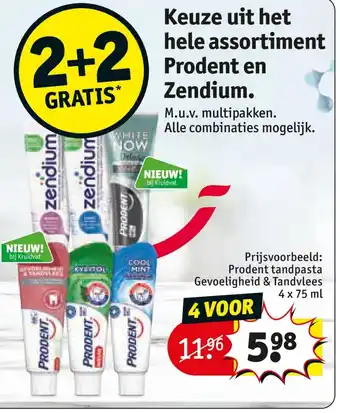 Kruidvat Keuze uit het hele assortiment Prodeny en Zendium aanbieding