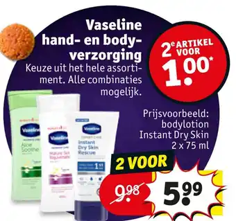 Kruidvat Vaseline hand- en body- verzorging aanbieding