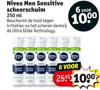 Kruidvat Nivea Men Sensitive scheerschuim 250ml aanbieding