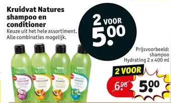 Kruidvat Natures shampoo en conditioner 2x400ml aanbieding