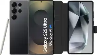 Coolblue Samsung Galaxy S25 Ultra 1TB Zwart 5G + BlueBuilt Book Case Zwart aanbieding