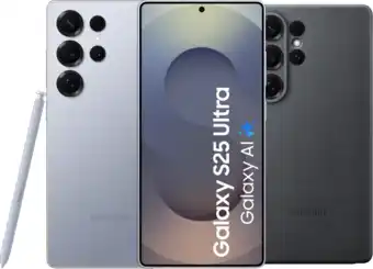 Coolblue Samsung Galaxy S25 Ultra 256GB Zilver 5G + Samsung Kindsuit Back Cover Zwart aanbieding