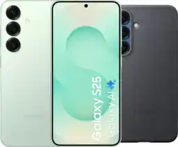 Coolblue Samsung Galaxy S25 256GB Mint 5G + Samsung Kindsuit Back Cover Zwart aanbieding