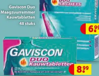 Kruidvat Gaviscon Duo Maagzuurremmer Kauwtabletten aanbieding