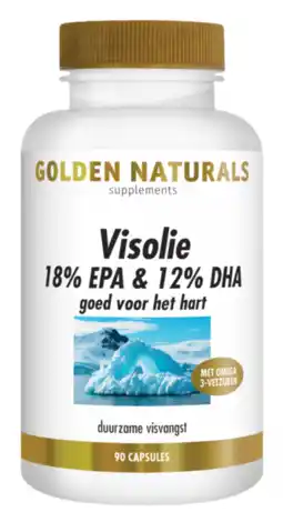 De Online Drogist Golden Naturals Visolie -18% EPA & 12% DHA Softgel Capsules aanbieding