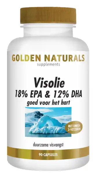 De Online Drogist Golden Naturals Visolie -18% EPA & 12% DHA Softgel Capsules aanbieding