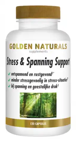 De Online Drogist Golden Naturals Stress & Spanning Capsules aanbieding