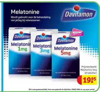 Kruidvat Prijsvoorbeeld: Melatonine 5mg 30 tabletten aanbieding