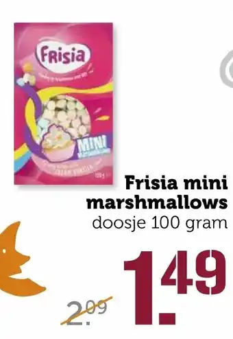 Coop Frisia mini marshmallows 100 gram aanbieding