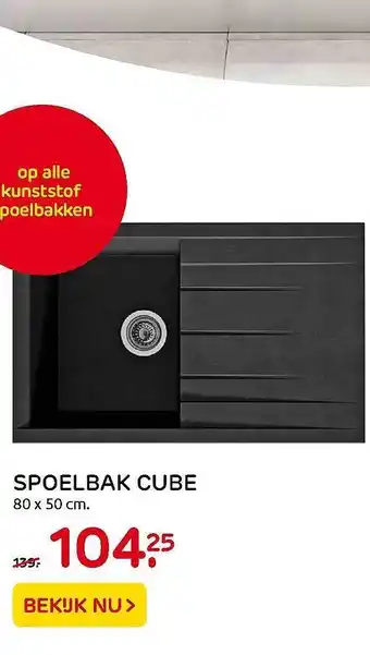 Praxis Spoelbak Cube 80 X 50 Cm aanbieding