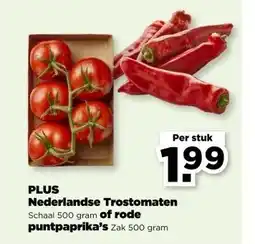 PLUS PLUS Nederlandse Trostomaten aanbieding