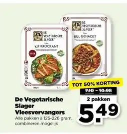 PLUS De Vegetarische Slager Vleesvervangers aanbieding