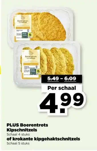 PLUS PLUS Boerentrots Kipschnitzels aanbieding