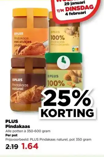 PLUS PLUS Pindakaas aanbieding