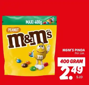 Dekamarkt M&m's pinda aanbieding