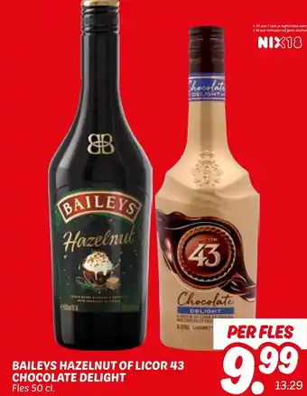 Dekamarkt Baileys hazelnut of licor 43 chocolate delight aanbieding