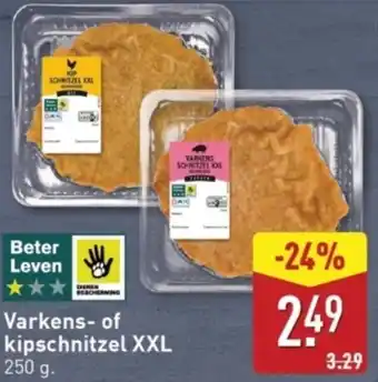 ALDI Varkens of kipschnitzel XXL aanbieding