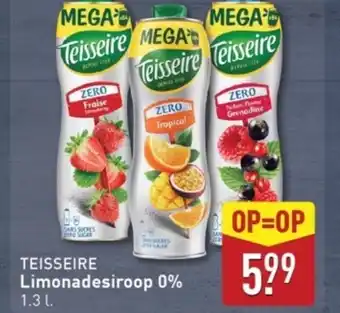 ALDI Teisseire Limonadesiroop 0% aanbieding