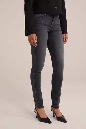 Wehkamp WE Fashion Blue Ridge skinny jeans grey denim aanbieding