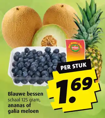 Boni Blauwe bessen , ananas of galia meloen aanbieding