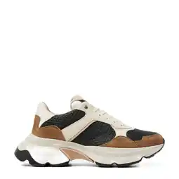 Wehkamp Nubikk Ross Jaden chunky leren sneakers cognac/zwart/ecru aanbieding