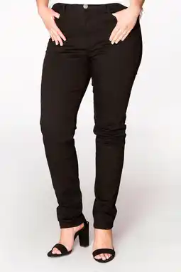 Wehkamp YOEK high waist extra lange shaping skinny jeans zwart aanbieding