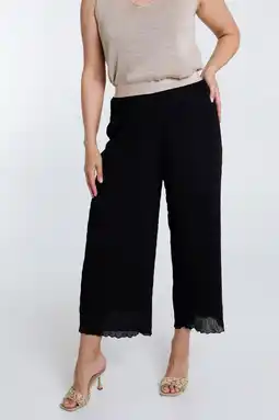 Wehkamp Paprika wide leg pantalon zwart aanbieding