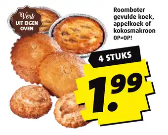 Boni Roomboter gevulde koek, appelkoek of kokosmakroon aanbieding