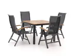 Kees Smit Bellagio Lugo/Linosa 100cm dining tuinset 5-delig verstelbaar aanbieding