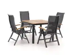 Kees Smit Bellagio Lugo/Linosa 100cm dining tuinset 5-delig verstelbaar aanbieding