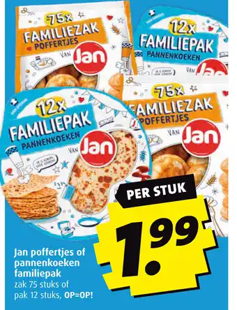 Boni Jan poffertjes of pannenkoeken familiepak aanbieding