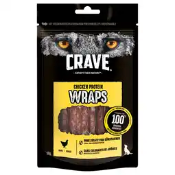 Zooplus 20% korting! Crave Protein Chunks Hondensnacks - Protein Wrap - Kip (50g) aanbieding